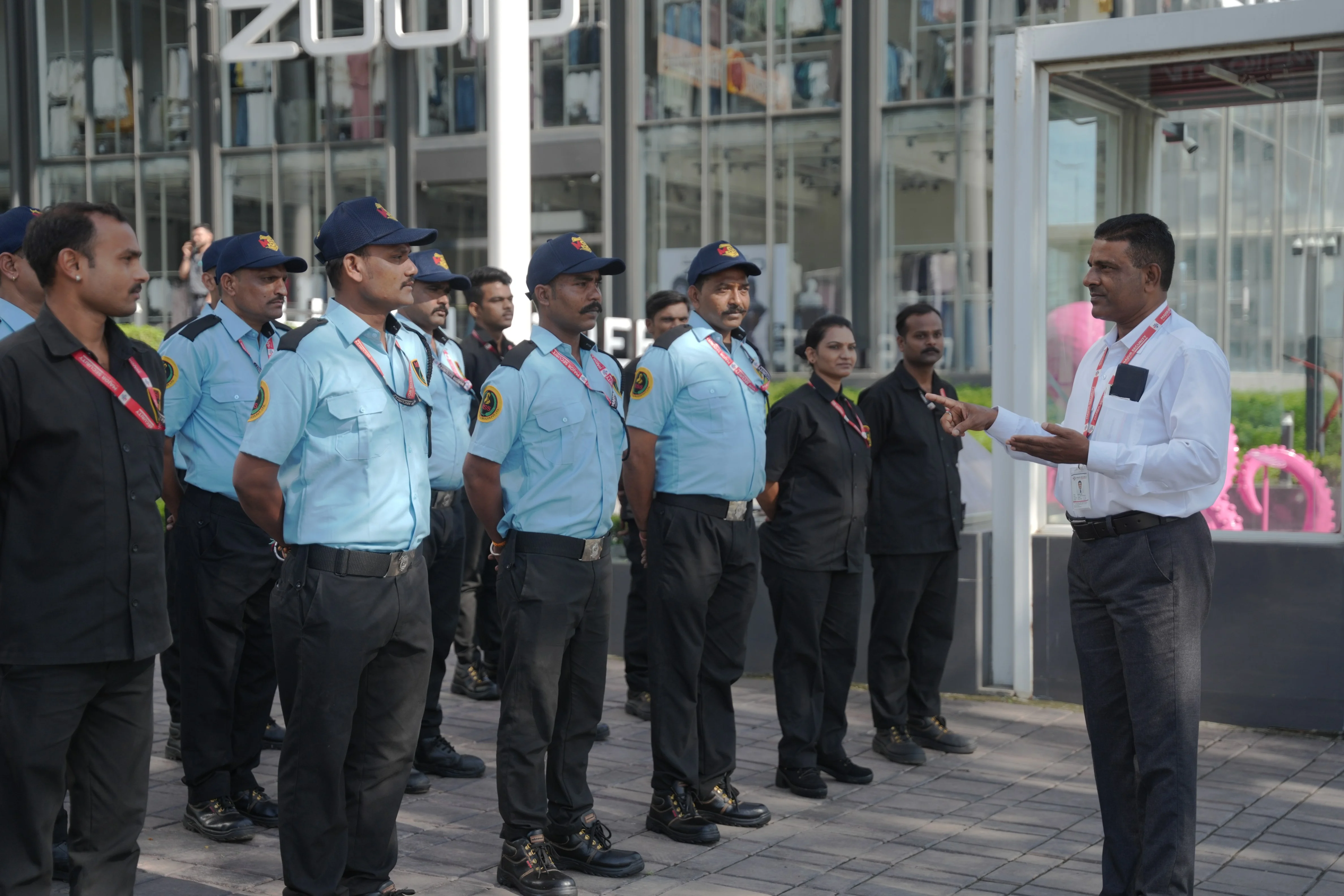 Modern corporate workplace representing integrated security operations