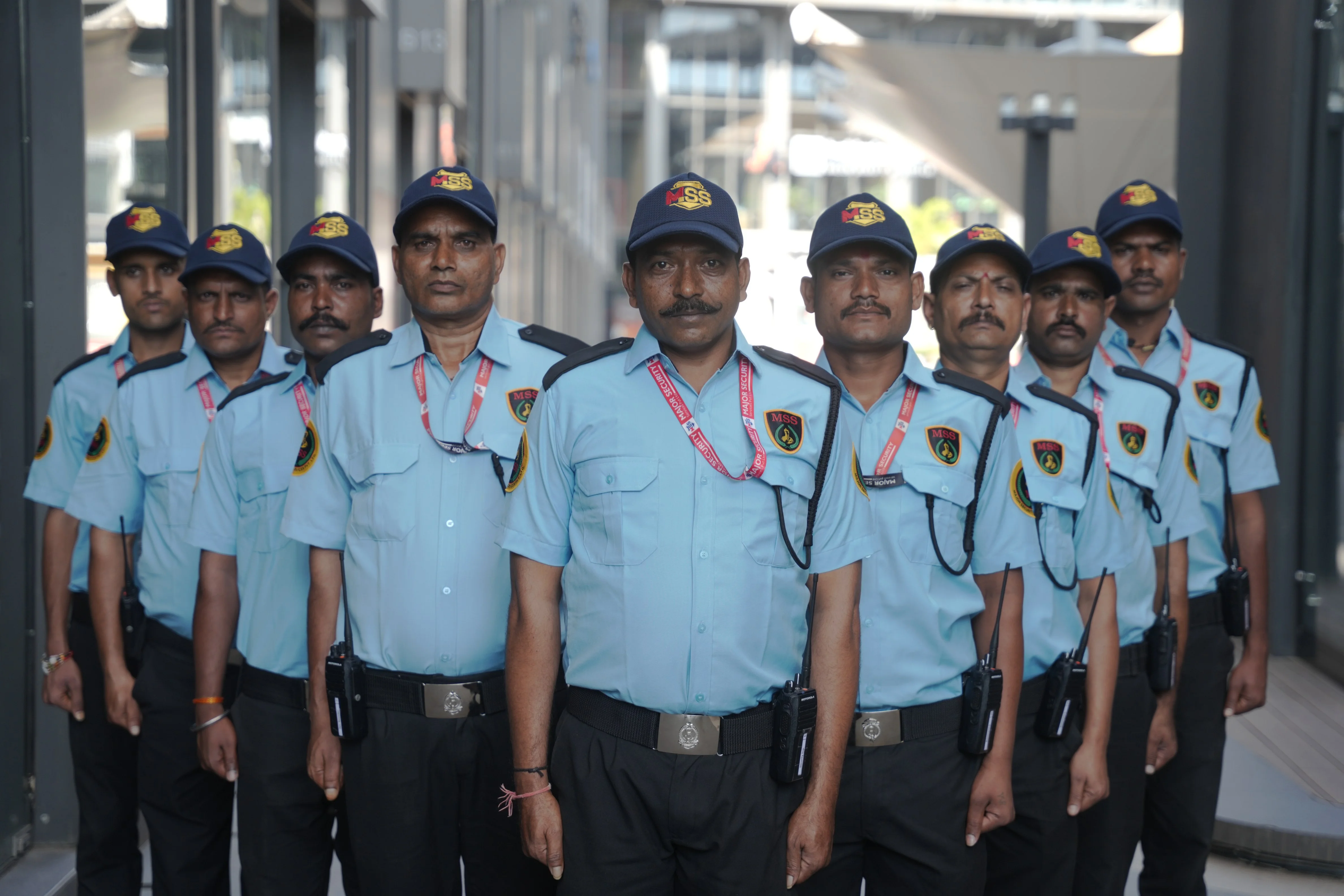 Professional security personnel in a corporate environment